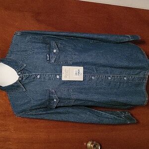 NWT Wrangler Retro Pearl Snap Button-up Womens Western Cowgirl Shirt Size LARGE